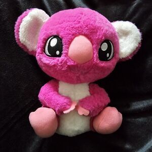 Blip Tic Tac Toy Plush Stuffed Animal Pink / White Koala Bear Soft Furry 9" Tall